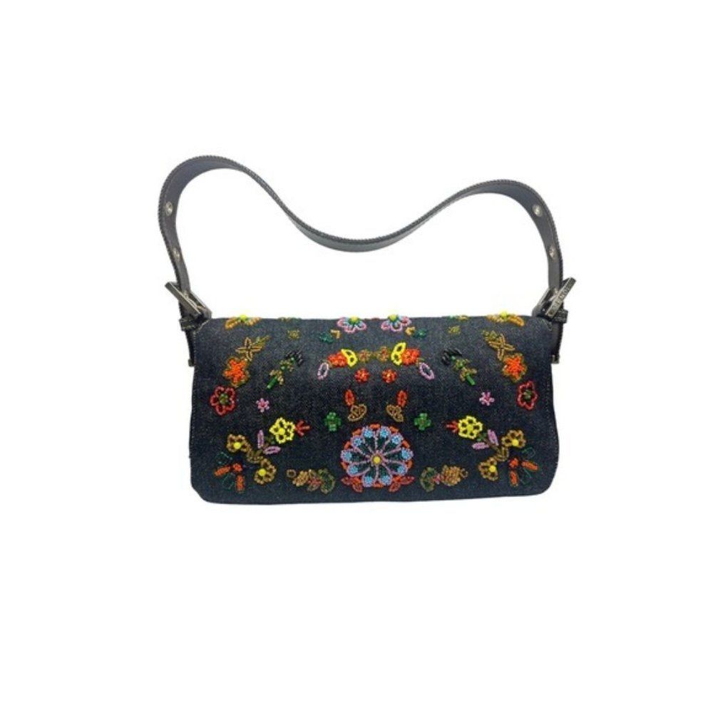 Fendi Denim Beaded BaguetteSOLD - Picture 7 of 15